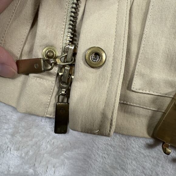 VTG Ralph Lauren Black Label Belted Beige Safari Jacket Womens Size 6 USA Made - Picture 9 of 13